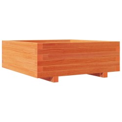 Jardinière cire marron 70x70x26,5 cm bois de pin massif 