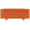 Jardinière cire marron 70x70x26,5 cm bois de pin massif 