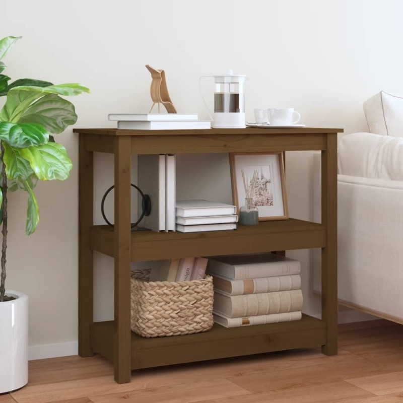 Table console Marron miel 80x40x74 cm Bois massif de pin Table console Marron miel 80x40x74 cm Bois massif de pin