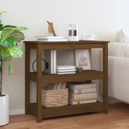 Table console Marron miel 80x40x74 cm Bois massif de pin 