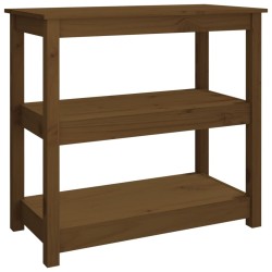 Table console Marron miel 80x40x74 cm Bois massif de pin 