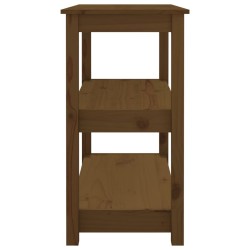 Table console Marron miel 80x40x74 cm Bois massif de pin 
