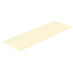Panneaux muraux 12 pcs Crème 90x30 cm Similicuir 3,24 m² 