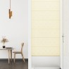 Panneaux muraux 12 pcs Crème 90x30 cm Similicuir 3,24 m² 