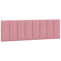 Lit avec matelas rose 160x200 cm velours 