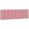 Lit avec matelas rose 160x200 cm velours 