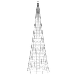 Sapin de Noël à LED sur mât de drapeau 1534 LED blanc 500 cm 