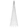 Sapin de Noël à LED sur mât de drapeau 1534 LED blanc 500 cm 