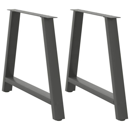 Pieds de table à manger en forme de A 2 pièces Anthracite 90 x (72-73) cm Acier 
