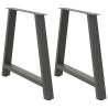 Pieds de table à manger en forme de A 2 pièces Anthracite 90 x (72-73) cm Acier 