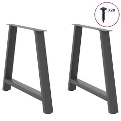 Pieds de table à manger en forme de A 2 pièces Anthracite 90 x (72-73) cm Acier 