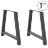 Pieds de table à manger en forme de A 2 pièces Anthracite 90 x (72-73) cm Acier 