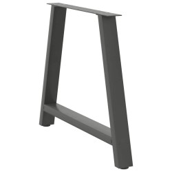 Pieds de table à manger en forme de A 2 pièces Anthracite 90 x (72-73) cm Acier 
