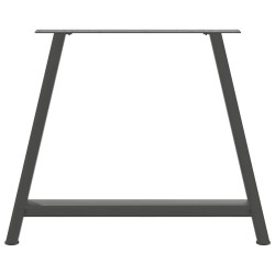 Pieds de table à manger en forme de A 2 pièces Anthracite 90 x (72-73) cm Acier 