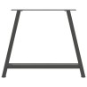 Pieds de table à manger en forme de A 2 pièces Anthracite 90 x (72-73) cm Acier 