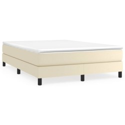 Cadre de lit sans matelas crème 140x190 cm similicuir 