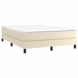 Cadre de lit sans matelas crème 140x190 cm similicuir 