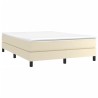 Cadre de lit sans matelas crème 140x190 cm similicuir 