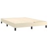 Cadre de lit sans matelas crème 140x190 cm similicuir 