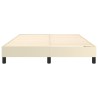 Cadre de lit sans matelas crème 140x190 cm similicuir 