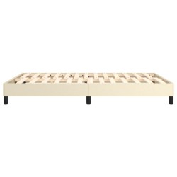 Cadre de lit sans matelas crème 140x190 cm similicuir 