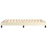 Cadre de lit sans matelas crème 140x190 cm similicuir 