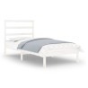 Cadre de lit sans matelas blanc 75x190 cm bois massif 