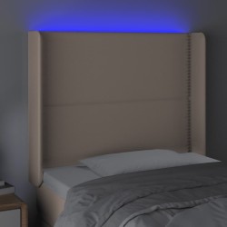 Tête de lit à LED Cappuccino 83x16x118/128 cm Similicuir 