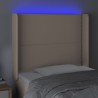 Tête de lit à LED Cappuccino 83x16x118/128 cm Similicuir 