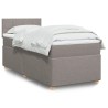 Sommier à lattes de lit avec matelas Taupe 90x200 cm Tissu 