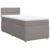 Sommier à lattes de lit avec matelas Taupe 90x200 cm Tissu 