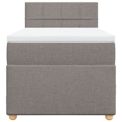 Sommier à lattes de lit avec matelas Taupe 90x200 cm Tissu 