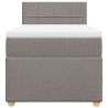 Sommier à lattes de lit avec matelas Taupe 90x200 cm Tissu 