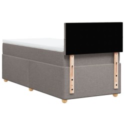 Sommier à lattes de lit avec matelas Taupe 90x200 cm Tissu 