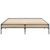 Cadre de lit sans matelas chêne sonoma 150x200 cm 