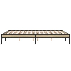 Cadre de lit sans matelas chêne sonoma 150x200 cm 
