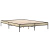 Cadre de lit sans matelas chêne sonoma 150x200 cm 