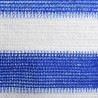 Écran de balcon Bleu et blanc 75x300 cm PEHD 