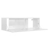 Meuble TV Blanc brillant 100x30x30 cm Bois d’ingénierie 