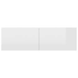 Meuble TV Blanc brillant 100x30x30 cm Bois d’ingénierie 