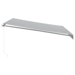 Auvent manuel rétractable anthracite et blanc 400x350 cm 