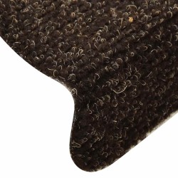 Tapis d'escalier autocollant 30 pcs marron foncé 56x17x3 cm 