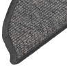Tapis d'escalier autocollants 15 pcs 56x17x3 cm Beige et gris 