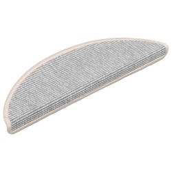 Tapis d'escalier autocollants 15 pcs 56x17x3 cm Argenté 