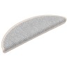 Tapis d'escalier autocollants 15 pcs 56x17x3 cm Argenté 