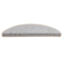 Tapis d'escalier autocollants 15 pcs 56x17x3 cm Argenté 