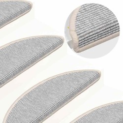 Tapis d'escalier autocollants 15 pcs 56x17x3 cm Argenté 