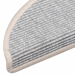 Tapis d'escalier autocollants 15 pcs 56x17x3 cm Argenté 