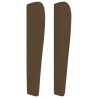 Tête de lit avec oreilles Marron foncé 83x23x118/128 cm Tissu 