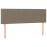 Tête de lit à LED Taupe 144x5x78/88 cm Tissu 